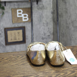 A New Day Womens Tasmin Flats Shiny 94568245 Gold Yellow 9.5M