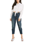 Guess Women's Tina Cotton Eyelet Tie-Hem Shirt W2GH53WEJU0