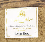 Knights Bridge 100% Soft Plush Cotton Circle Bath Rug Mat Stone Brown 24x40