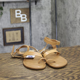 Universal Thread Womens Sol Toe Loop Ankle Strap Sandals 92609426 Tan Brown 6M