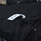 Nine West Womens Knit Bootcut Sequin Stretch Pants 1661ca45b9bfcc Black M