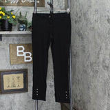White House Black Market Womens Knit Ponte Embellished Dress Pants Black 6R