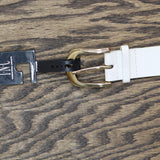 INC International Concepts Womens Chain Link Faux Leather Belt White M