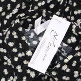 Ny Collection Womens Petites Crinkle Tiered Maxi Dress PCOD0984 Black Multi M