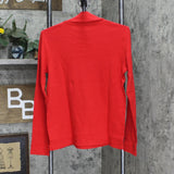 Croft & Barrow Womens Essential Long-Sleeve Mockneck Top WC10K237RS Cherry Red S