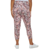 Calvin Klein Size Printed High-Waist 7/8 Leggings Conceal Creamsicle Brown 1X