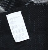 Style & Co. Womens Plaid to Solid Reversible Topper Cozy SC4642515 Black / Gray