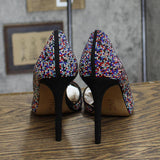 INC International Concepts Kenjay d'Orsay Pumps Shoes Multi Pixel Blue 7.5M