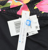 Sweet Escape Draped Skirted Swim Bottom Black Multi 10