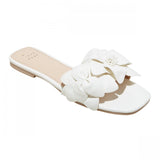 A New Day Womens Alyssa Floral Slide Sandals 89530060 White 7M