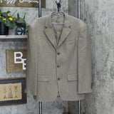 Oscar De La Renta Mens 100% Wool 3-Button Suit Jacket 166a1ced566fe4 Brown 41R
