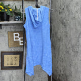 Anybody Women's Baby Terry Hooded Sharkbite Tunic A354753 Marina Blue XS
