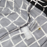 Calvin Klein Womens Printed Pleat-Neck Blouse CSE1676F Black / Cream XL