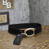Rag & Bone Womens Ryder Buckle Leather Elastic Belt RL5F25HA32L Black S