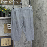 Preswick & Moore Knit Capri Lounge Pants Pull On Casual Heather Gray 1X