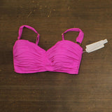 Bleu By Rod Beattie Key Item Shirred Underwire Bikini Swim Top Dahlia Pink 34DD