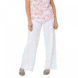 Denim & Co. Women's Petite Beach Pull-On Wide-Leg Pants A376430-Petite White PM