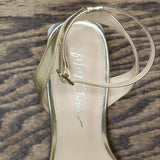Betsey Johnson Womens Kylee Heeled Heels Sandal Shoes SB-KYLEE Gold Yellow 9M