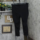 Evans Womens Plus Size Faux Leather Ponte Pants 217785 Black 24W