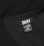 DKNY Womens Sleeveless Sheath A-Line Button Front Dress Ponte Black 10