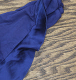 H By Halston V-Neck Top w/ Overlap Sleeve Detail Cold Shoulder Broadway Blue XL