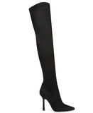 Steve Madden Womens Vanquish Faux Suede Thigh-High Boots VANQ01S1 Black 7M