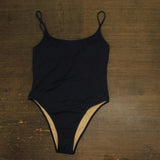 Cotton On Womens Thin-Strap Scoop-Back One Piece Swimsuit Mightnight Blue L