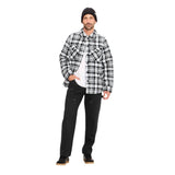 Woolrich X TGT Pattern Quilted Snap Closure Jacket Shacket Black / White 2XL