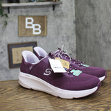 S Sport By Skechers Womens Prancie Step-Ins Low Top Sneakers Burgundy Purple 11M