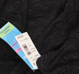 Swim Solutions Plus Size Lace Swimdress Flyaway One Piece Swimsuit Black 18W