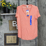 Jessica Simpson Womens Short Flutter Sleeve Shirt Top 1685886 Coral Pink L