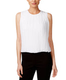 Calvin Klein Womens Sleeveless High Neck Suiting Blouse SFBTH79A White XL