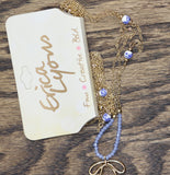Erica Lyons Chain Necklaces Gold / Blue Multi 16" + 3" 17" + 3" 18" + 3"
