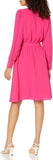 Anne Klein Women's Pleated Sleeve Dress 10844849 Amaranth Pink M