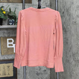 Lc Lauren Conrad Women's Knit Mini Waffle Knit Lounge Top Pink Sheraton M