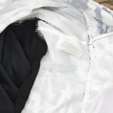 Swim Solutions Womens Plus Printed Tiered One-Piece Swimsuit Black / White 20W