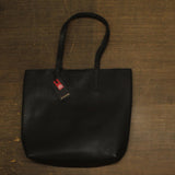 Champs Onyx Collection Leather Vertical Tote Black One Size
