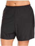 Island Escape Womens Plus Slimming Beachwear Swim Shorts 770063 Black 18W