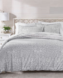 Charter Club Damask Flannel 3-Piece  Comforter Set Gray Combo Full / Queen