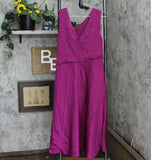 Taylor Womens Ruffle Front Sleeveless Midi Dress 165adea2232601 Berry Purple 10P