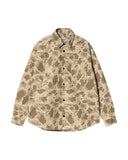 Carhartt Regular Fit Desert Canvas Shirt Jacket I033769 Camo Duck Brown XS