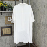 Dg2 by Diane Gilman Womens Drama Button Front Hi-Low Blouse 729011 White 1X