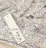 Eliza J Womens Stretch Sequined Faux-Wrap Belted Jumpsuit Matte Gold Brown 6