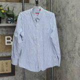 Izod Mens Button Up Long Sleeve Shirt 166a075740e26c Blue Plaid XL