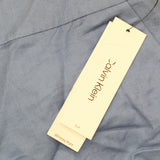 Calvin Klein Womens Linen-Blend Wide-Leg Pants S43PA994 Bayour Blue 16