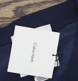 Calvin Klein Womens Stretch Crepe Zip Front Jacket 44C442G Dark Sapphire Blue XS