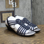 Karen Scott Womens Eliya Slingback Heeled Sandals 10014725300 Navy Blue 8.5M