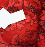 Siena Womens V-Neck Embroidered-Mesh Sleeveless Dress SATP1831 Red / Black 14