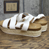 Yoki Women's Platform Espadrille Sandals CHIARA-10WHITE White 6.5M