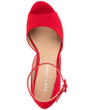 Sun + Stone Womens Reeta Block-Heel Platform Sandals Red 5M